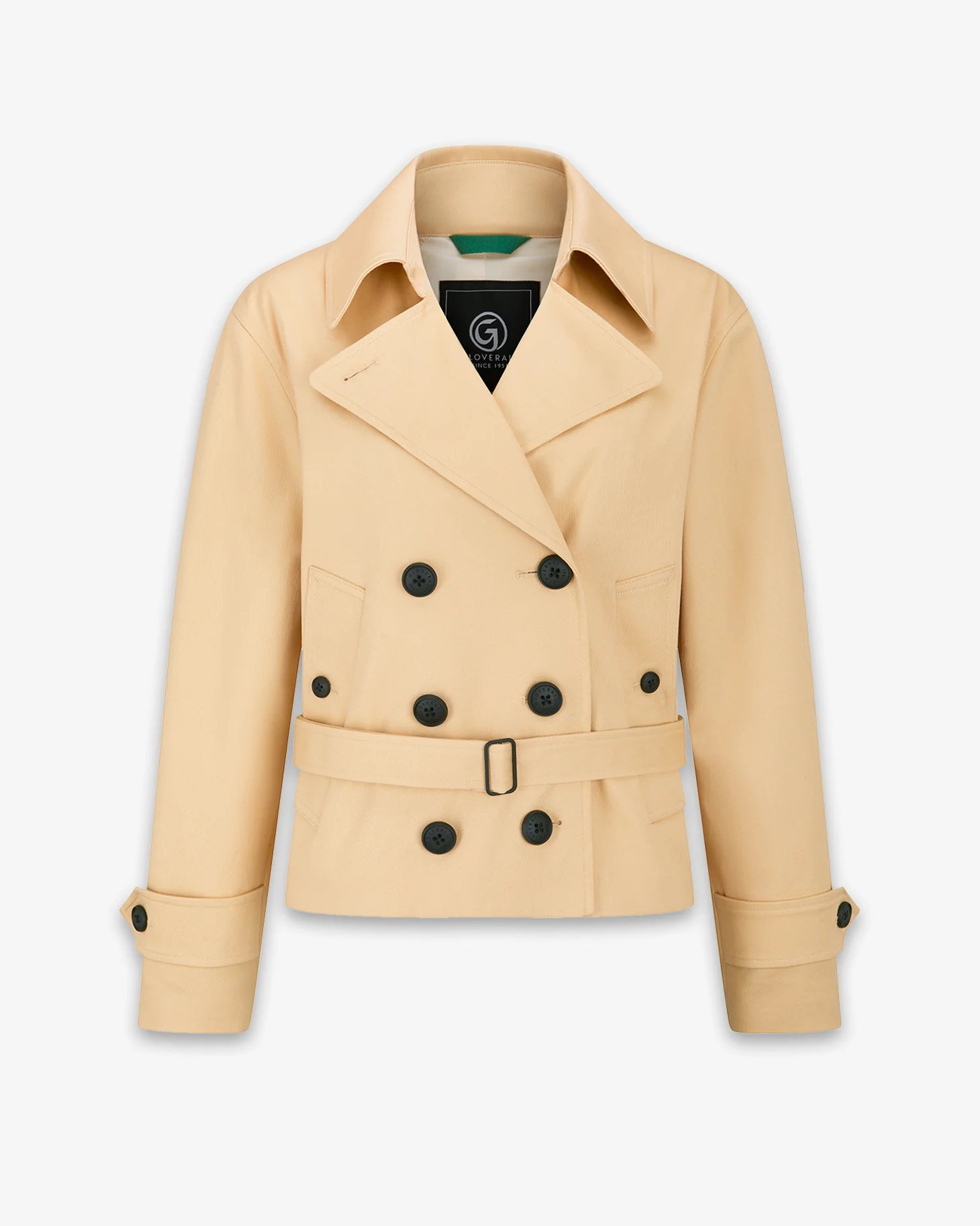 Women's Bacall Cropped Trench Coat Camel - Image 5