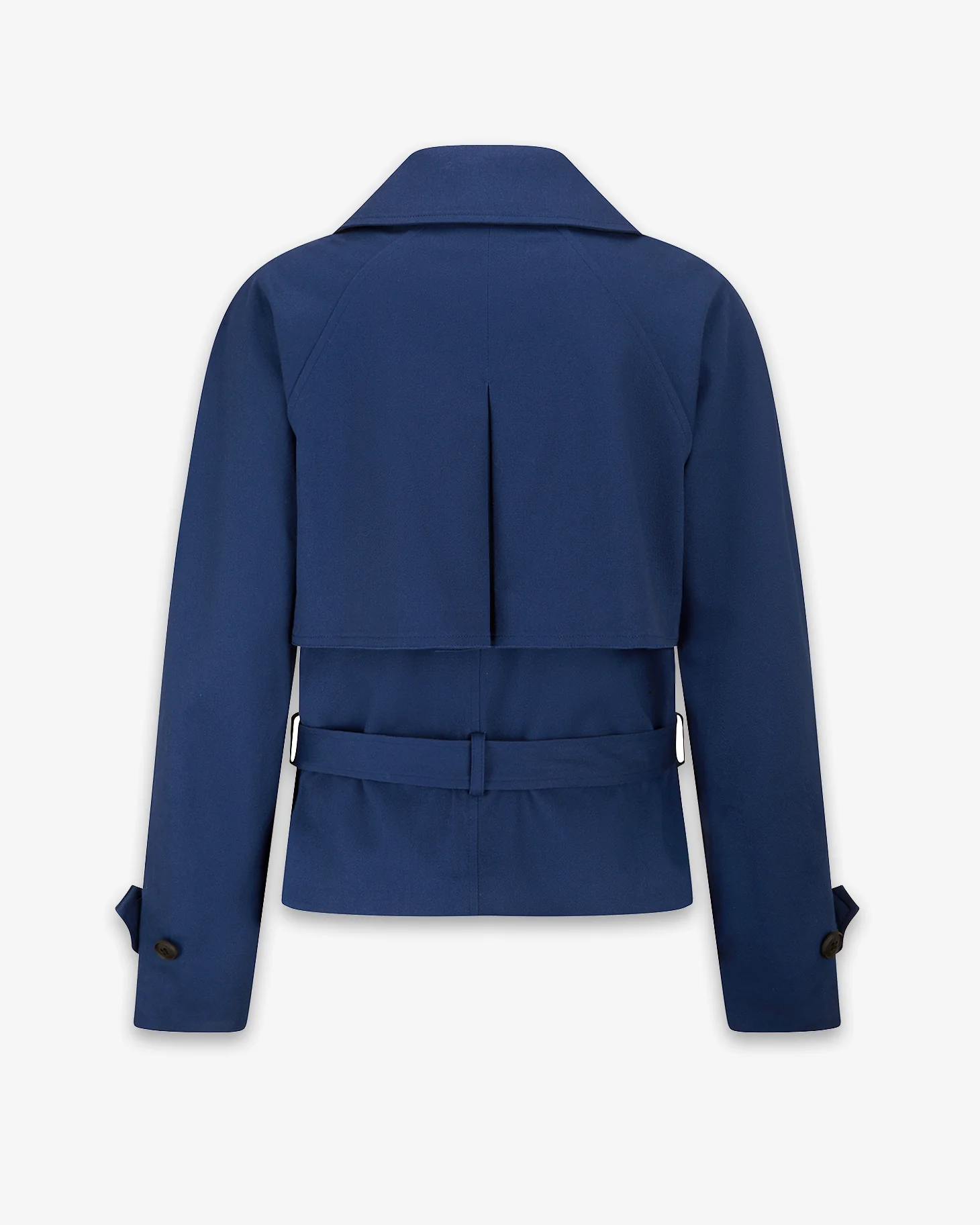 Women's Bacall Cropped Trench Coat Navy - Image 6