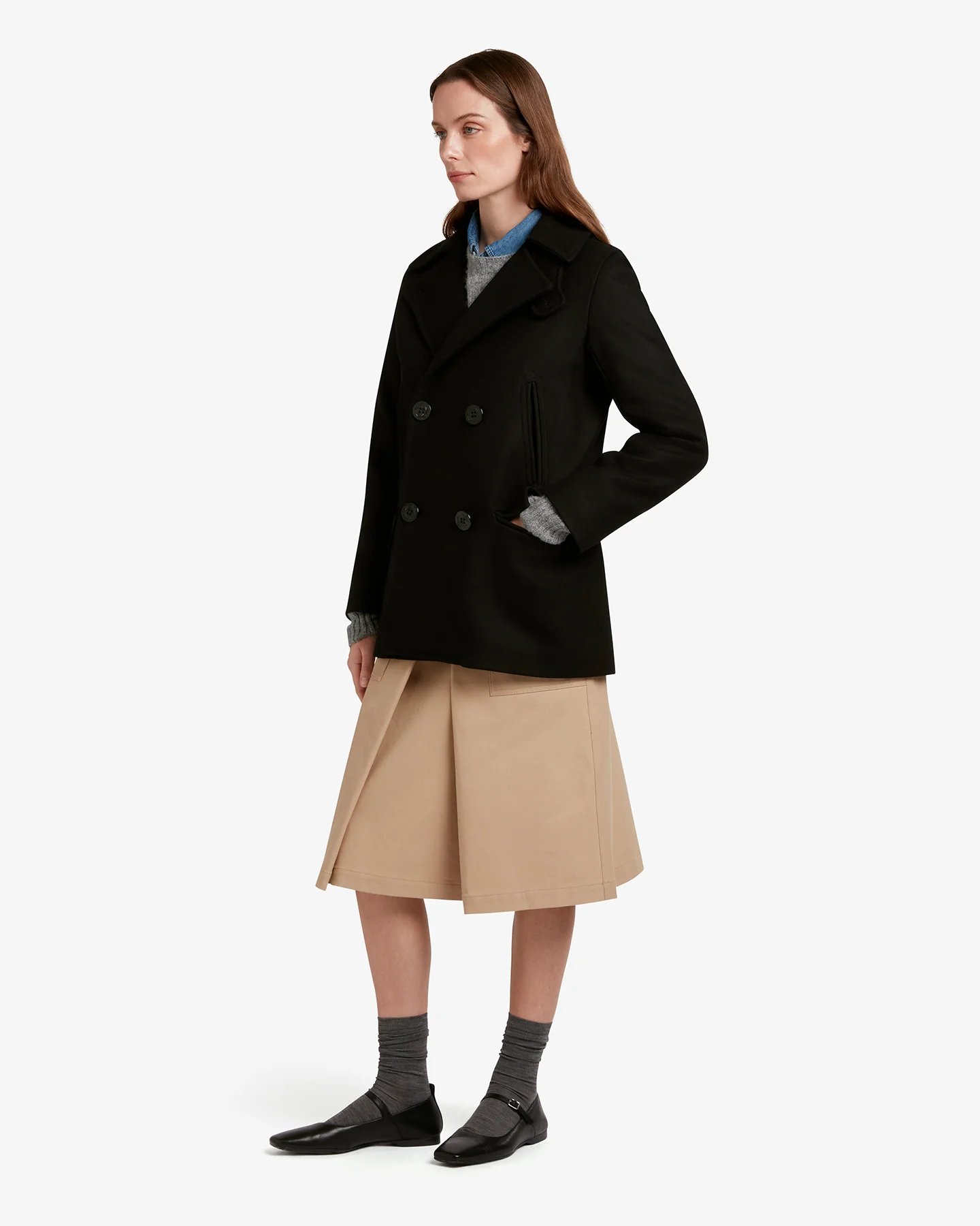 Women's Clementine Peacoat Black - Image 3