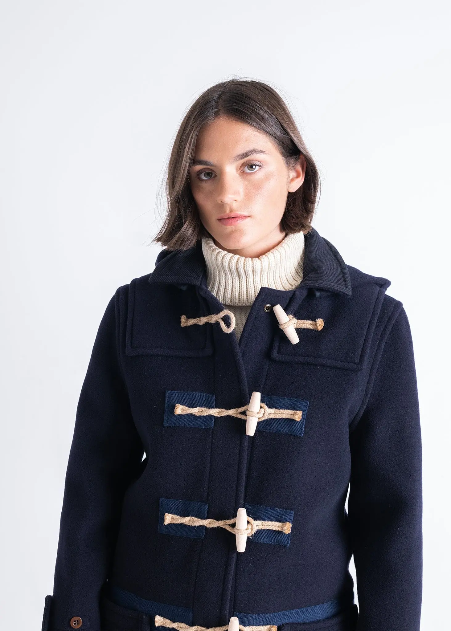 Women's Collared Alison Duffle Coat Navy