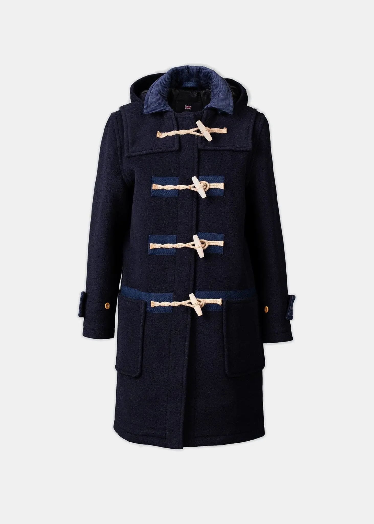 Women's Collared Alison Duffle Coat Navy - Image 2