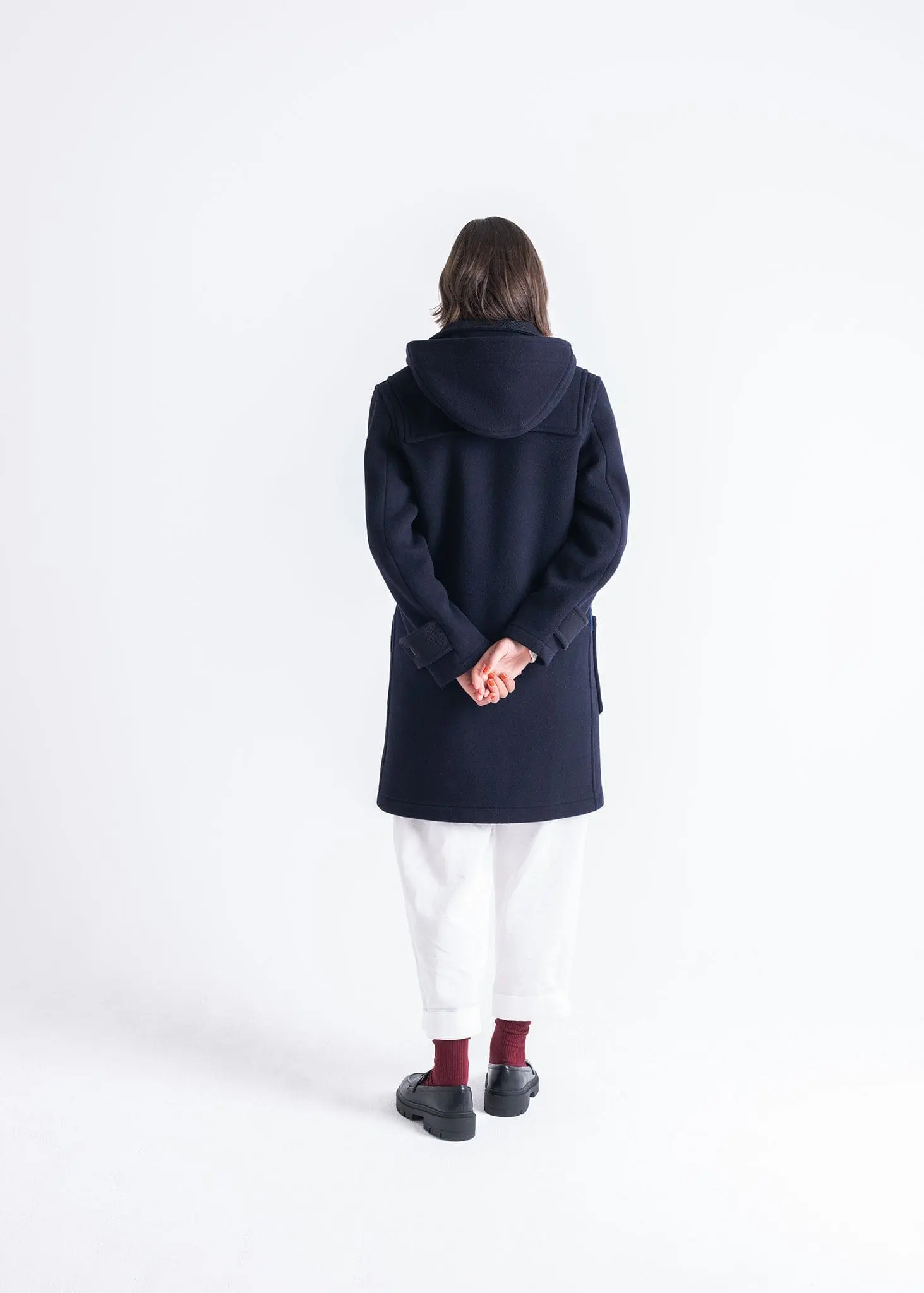 Women's Collared Alison Duffle Coat Navy - Image 5