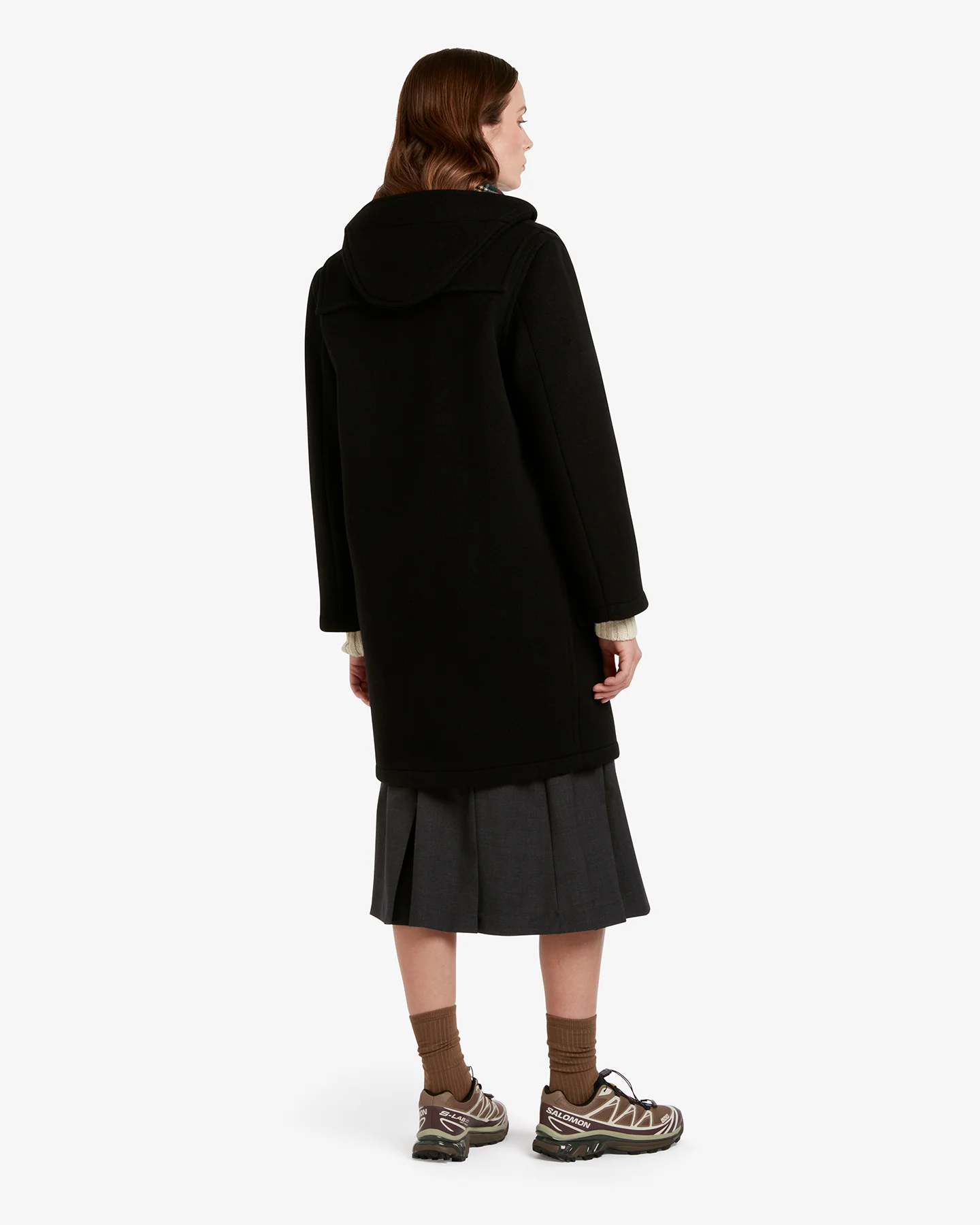 Women's Freda Duffle Coat Black Royal Stewart - Image 4