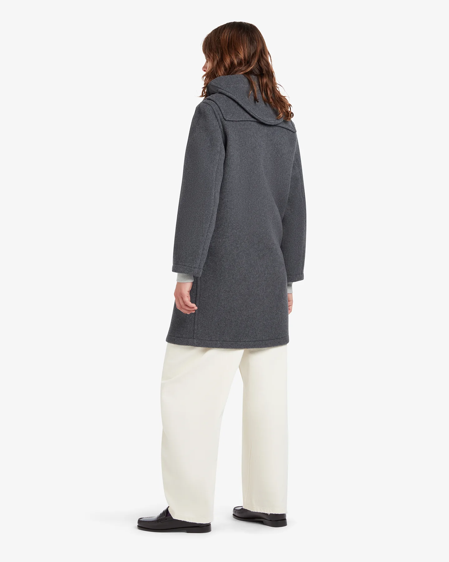 Women's Freda Duffle Coat Grey Black Watch - Image 4