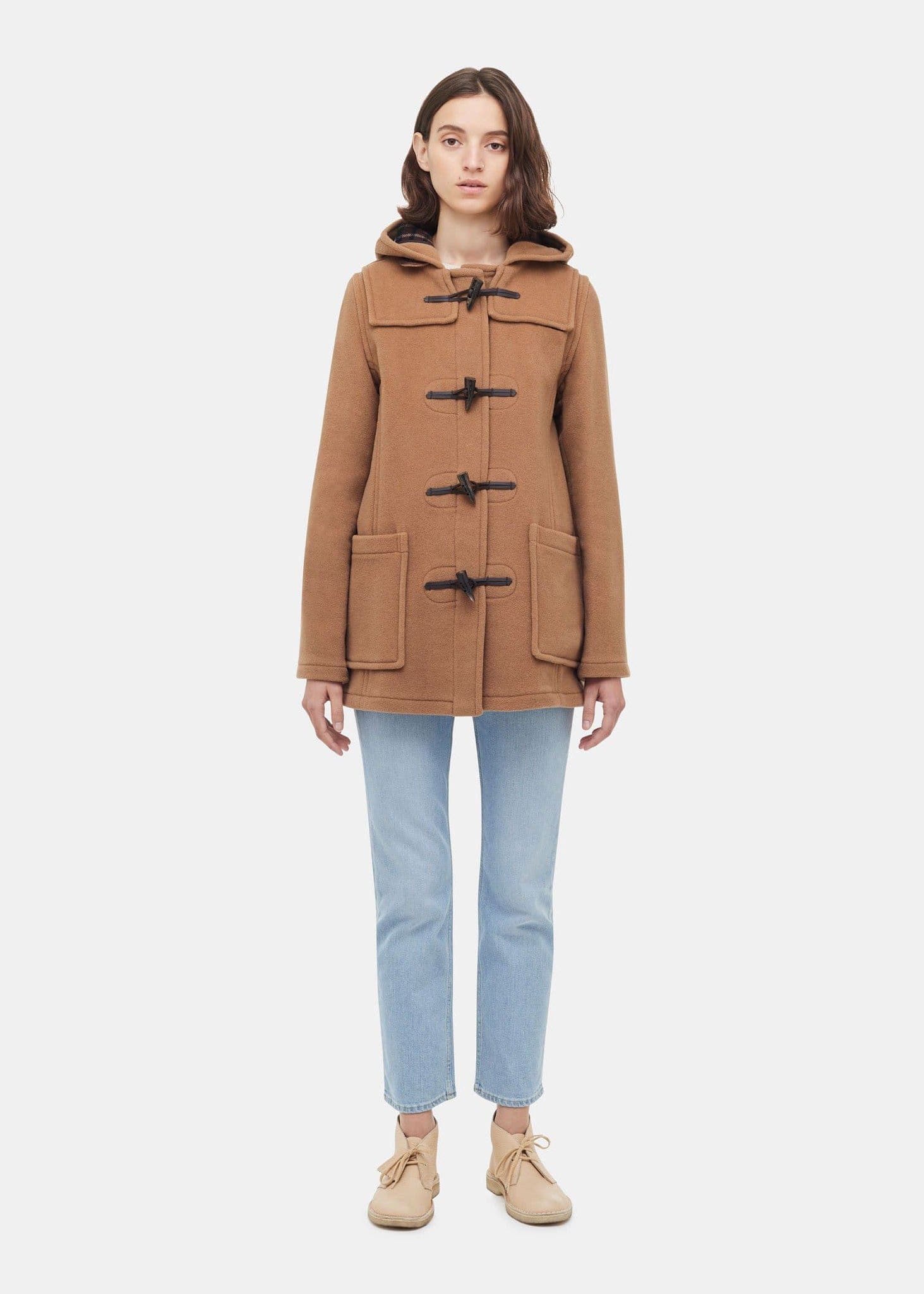 Women's Freda Short Slim Fit Duffle Coat FC Camel - Image 3