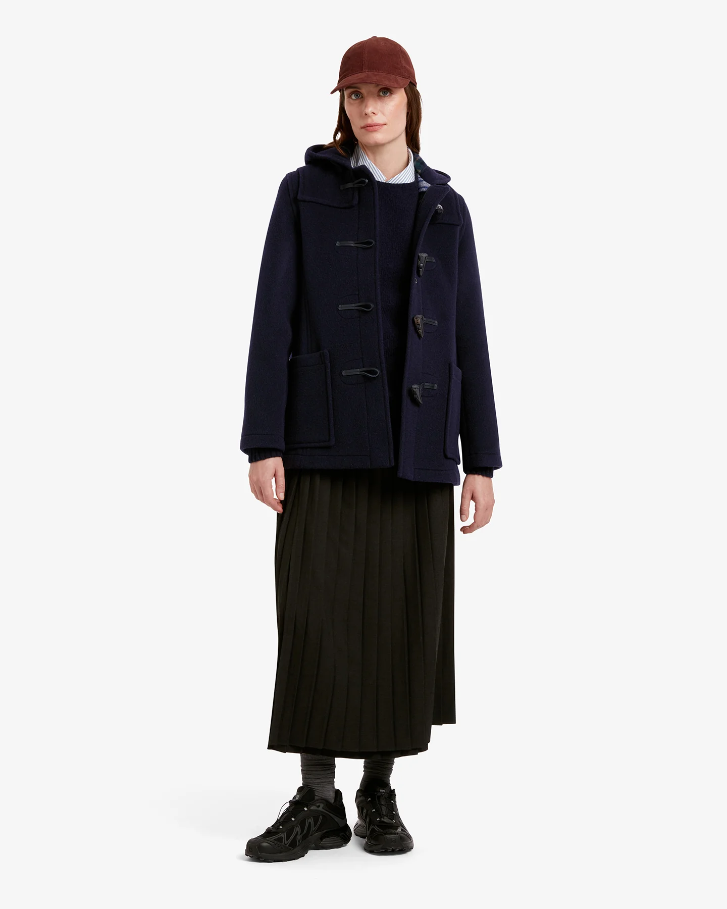 Women's Freda Short Slim Fit Duffle Coat Navy Dress Gordon