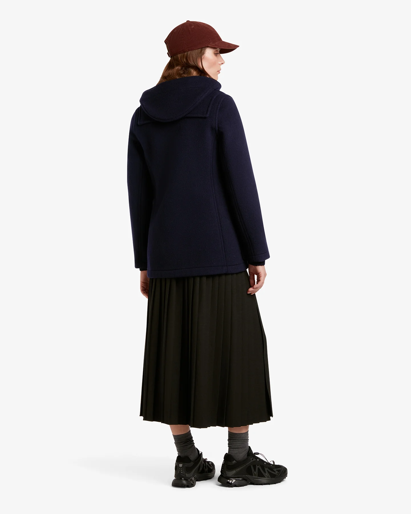 Women's Freda Short Slim Fit Duffle Coat Navy Dress Gordon - Image 4