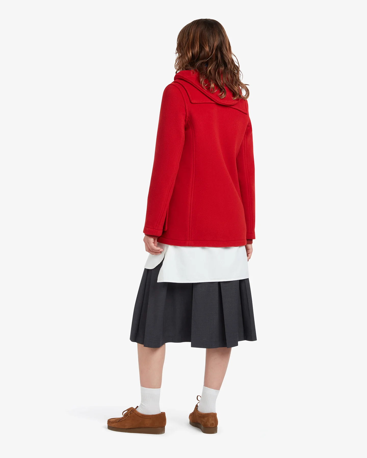 Women's Freda Short Slim Fit Duffle Coat Red Thomson - Image 4