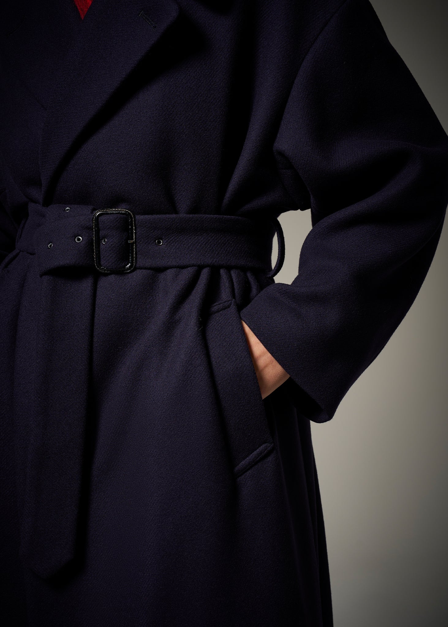 Women's Hepburn Overcoat Navy - Image 5