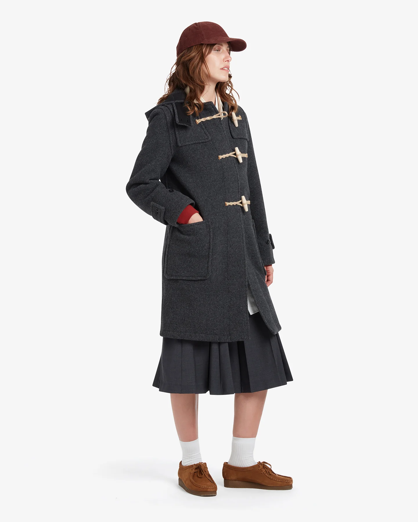 Women's Original Monty Duffle Coat Charcoal - Image 3
