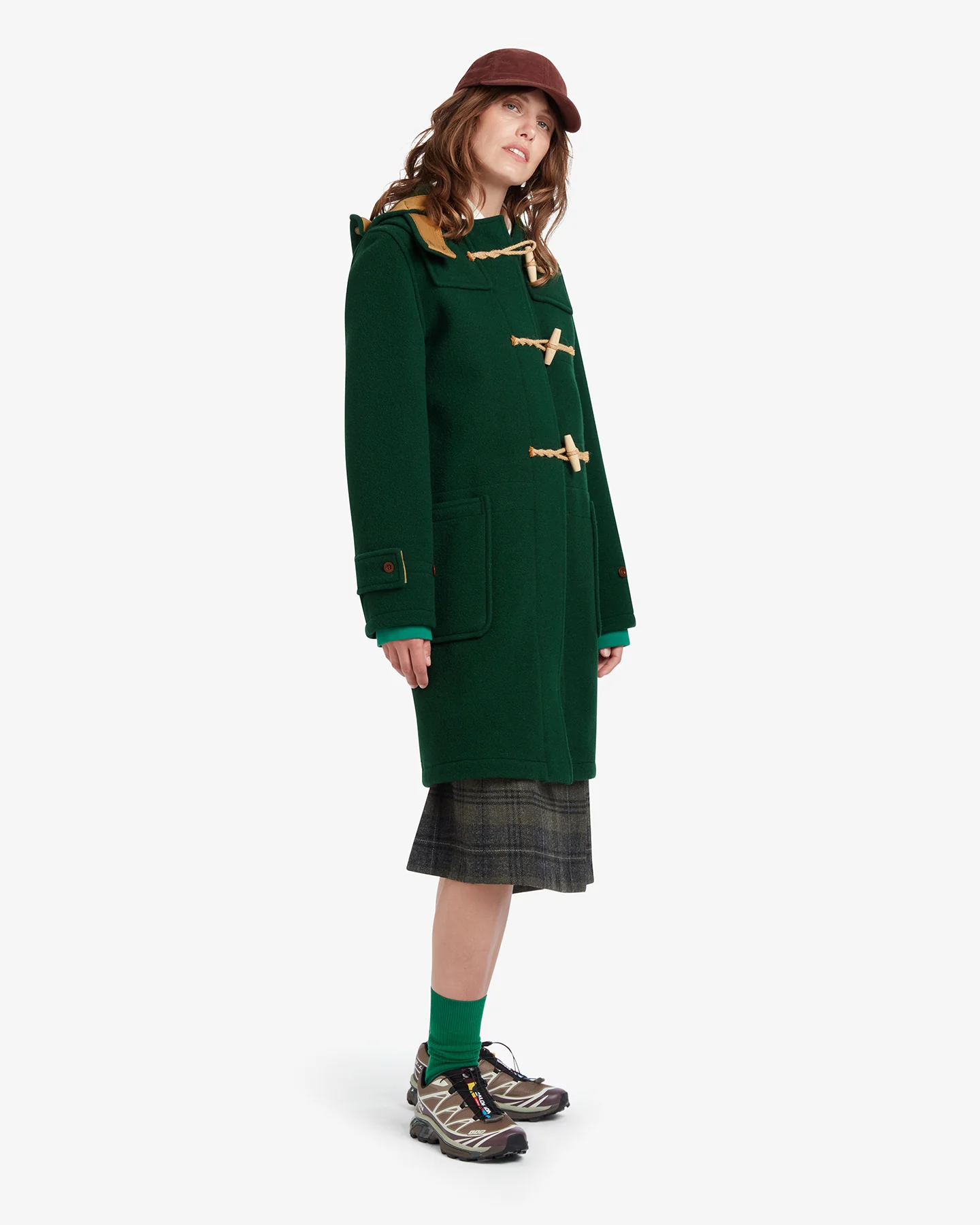 Women's Original Monty Duffle Coat Pine Green - Image 3