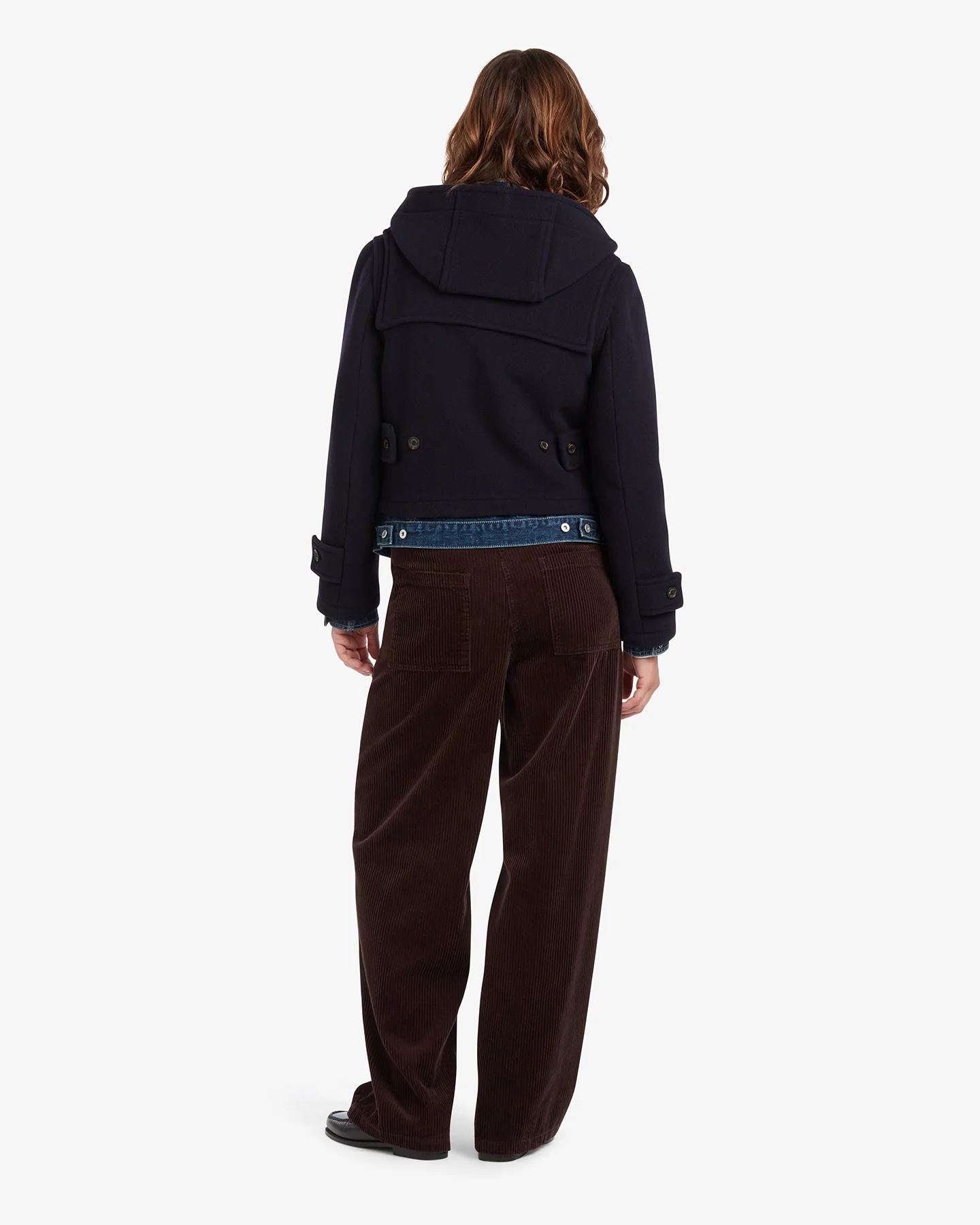 Women's Shelley Cropped Duffle Jacket Navy - Image 4